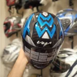 Vega Bolt Matial Glossy Black Blue - Image 2