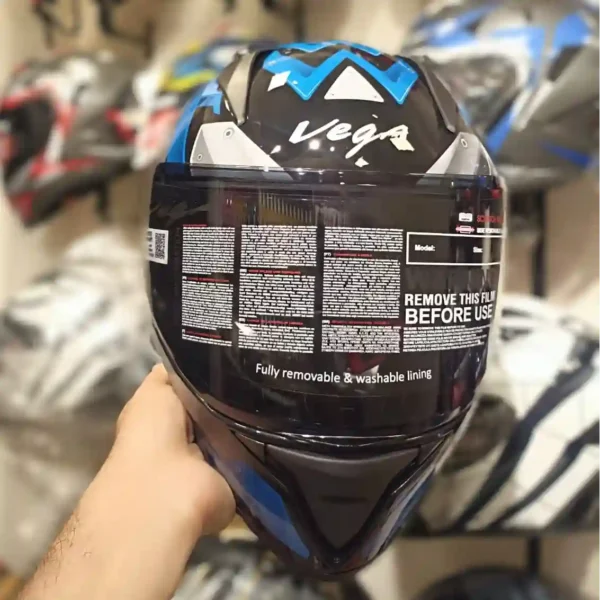 Vega Bolt Matial Glossy Black Blue